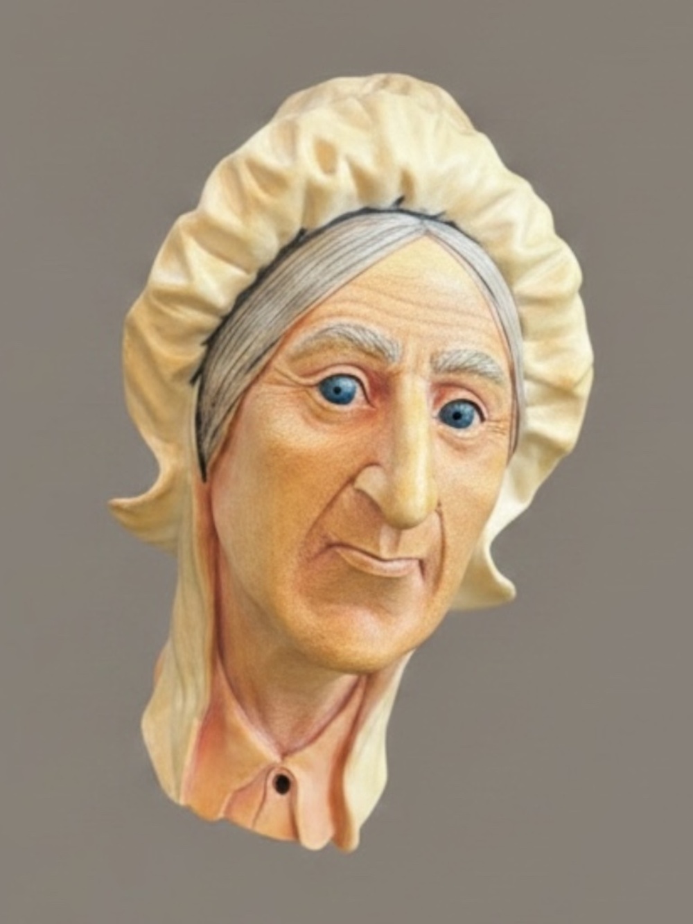 Vintage Bossons Chalkware Betsey Trotwood Head 1960s England